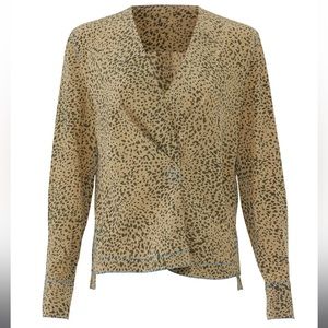 Rag & bone shields cheetah leopard blouse top size large